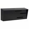 Locking Mid Century Modern Mailbox, Monochromatic, Black
