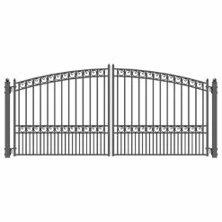 Aleko Products Aleko Dual Driveway Gates Iron Gates Steel Gate New Paris New Style 14'