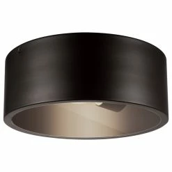 Globe Electric Teagan 1-Light Dark Bronze Outdoor Indoor Flush Mount Ceiling Light