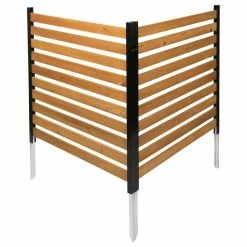 Enclo Privacy Screens EC18009 Charleston 3.5'x3.2' Cedar Wood Slat Screen, 2-Pack