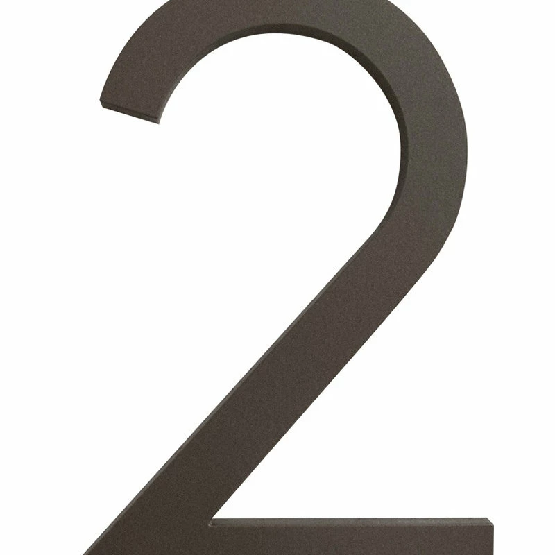 Moderndwellnumbers Modern Font House Number, Bronze, 6", Number 2, Modern Font 3 Moderndwellnumbers Modern Font House Number, Bronze, 6", Number 2, Modern Font