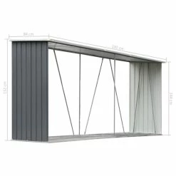 Vida XL International B.V. VidaXL Garden Log Storage Shed Galvanized Steel 129.9" Gray Outdoor Firewood 13 Vida XL International B.V. VidaXL Garden Log Storage Shed Galvanized Steel 129.9" Gray Outdoor Firewood -EZ Vane Shop 386131cf0ec74b51 8271 w800 h800 b1 p0