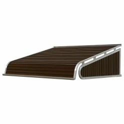 NuImage Awnings 1500 Series Aluminum Door Canopy 66"x42" Projection, Brown