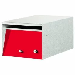 FOS Designs USA Urban Front Opening Zincalume Mailbox, Red