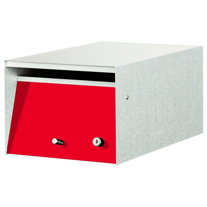 FOS Designs USA Urban Front Opening Zincalume Mailbox, Red