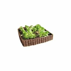 Master Garden Products Complete Woven Willow Raised Bed Kit, 48"W X 48"L X 10"H