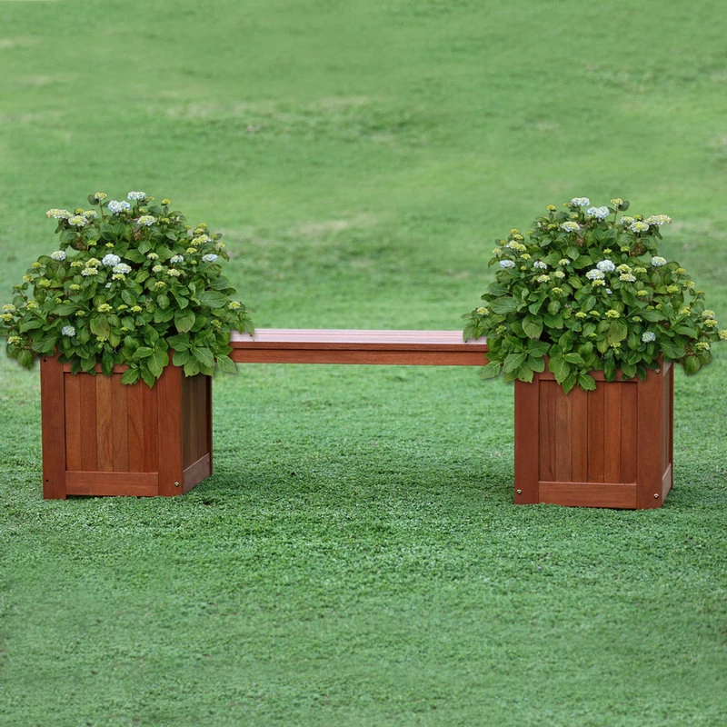 Furinno Tioman Hardwood Planter Box, Teak Oil - Image 5