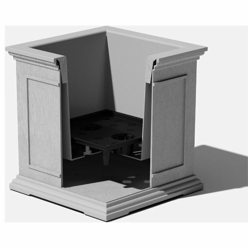 Veradek Brixton Cube Planter, 20", Gray - Image 4
