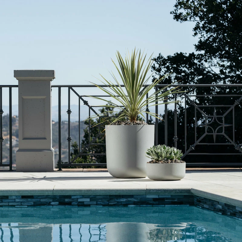 Veradek Pure Series Kona Bowl 14" Planter, Gray - Image 3