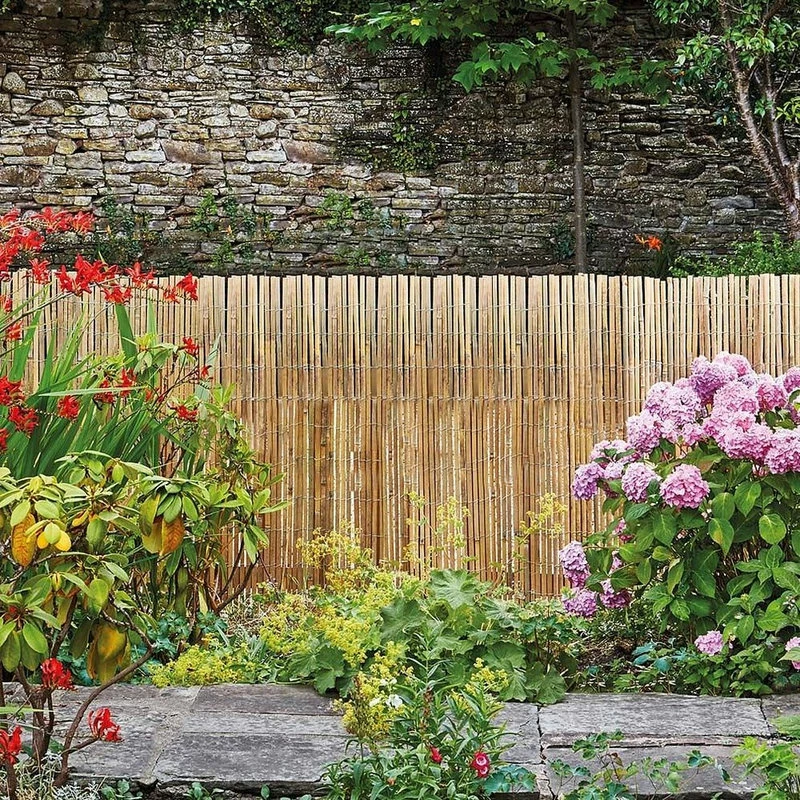 Master Garden Products Bamboo Slat Rolled Fence, 14'x4' - Image 4