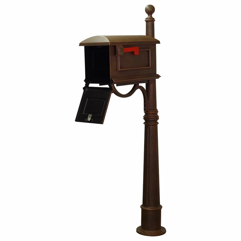 Special Lite Products Company Traditional Curbside Mailbox With Ashland Mailbox Post Unit, Copper - Image 3