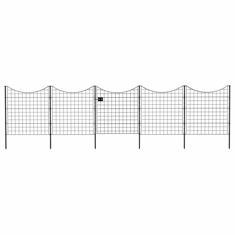 Zippity Ourdoor Products Black Metal Zippity Gate With 4-Fence Panels