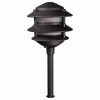 Best Pro Lighting 3 Tier Pagoda, Low Voltage Landscape Light, Black, Halogen
