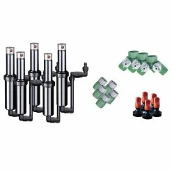 AutoWater Inc. Quick-Snap Buried Adjustable Sprinkler, Black, 5-Pack