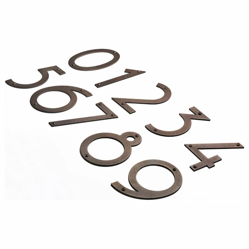 Majestic Mfg 6" Nobel Aluminum Numbers, Bronze, #7