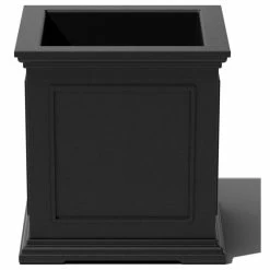 Veradek Brixton Cube Planter, 20", Black