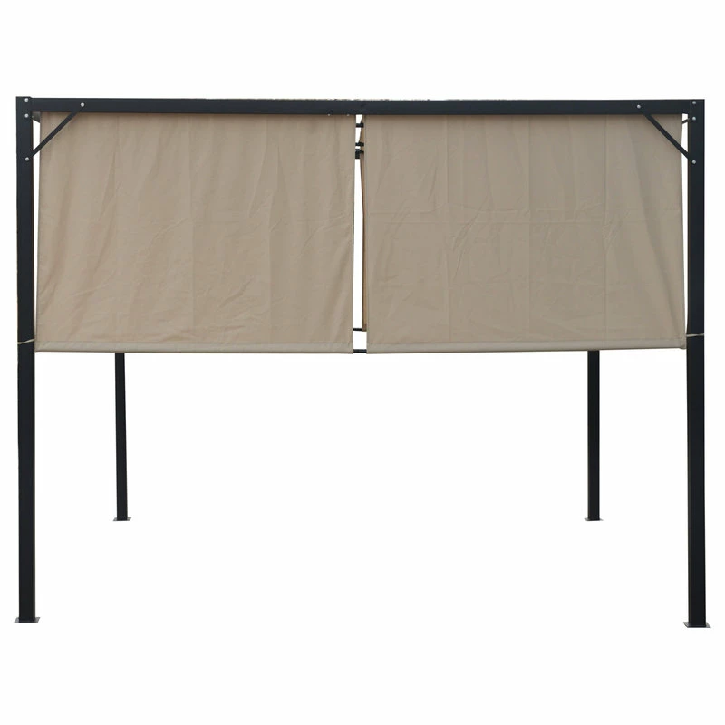 GDFStudio GDF Studio Wendy Outdoor Steel Framed 10' By 10' Gazebo, Beige - Image 6
