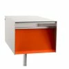 FOS Designs USA Urban Back Opening Zincalume (Silver Casing) Mailbox, Orange