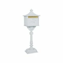 AffordableVariety Vertical Aluminum Postal Security Mailbox Heavy Duty, White
