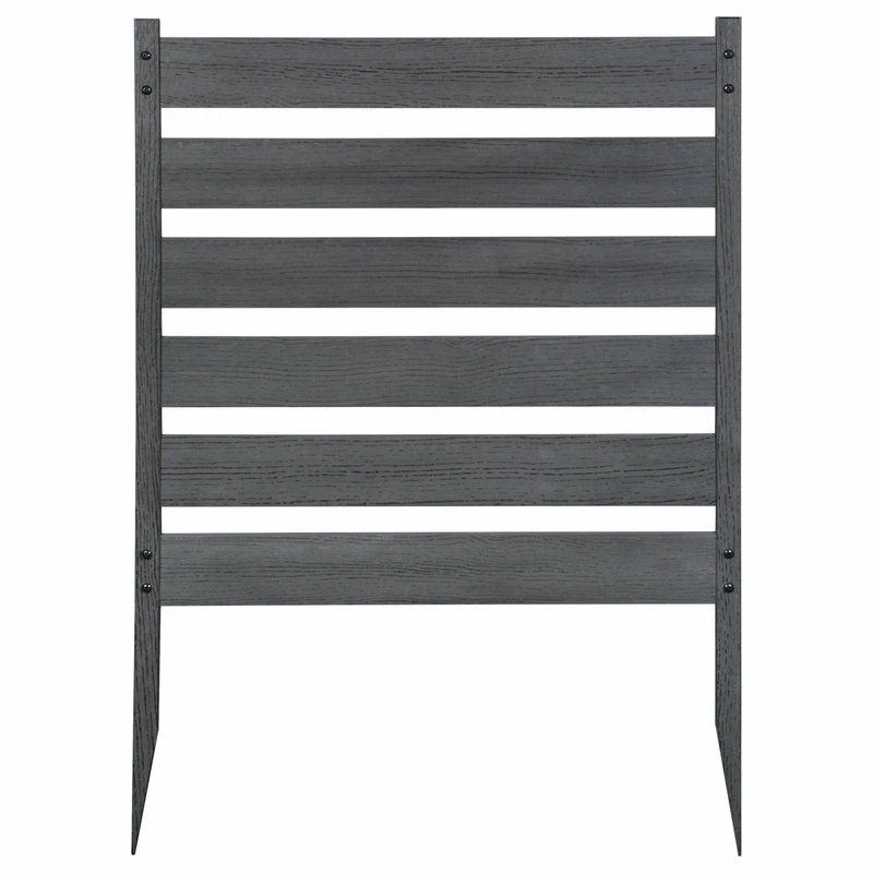 WamBam Fence Inc. No-Dig Charcoal WoodTek Vinyl Maui Garden Fence Kit (3 Panels) - Image 10