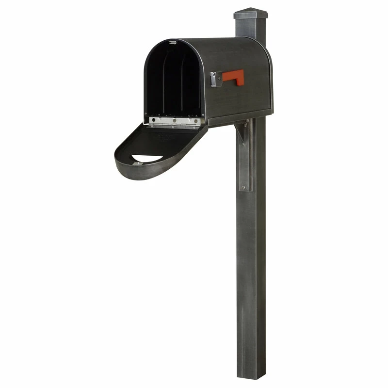 Special Lite Products Company Classic Curbside Mailbox And Wellington Post Smooth, Swedish Silver - Image 3