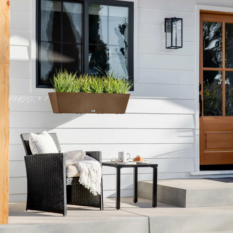 Veradek Beau Window Box Wall/Railing Planter, Espresso, 36" - Image 7