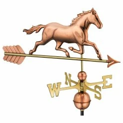 Good Directions, Inc. Trotting Horse Weathervane, Pure Copper