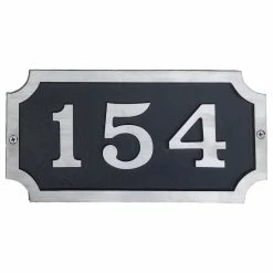 K Castings Address Plaque Solid Aluminum William House Sign, Bold Font