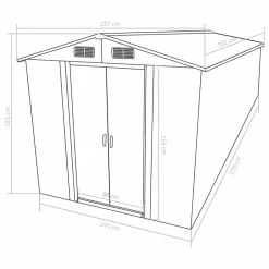 Vida XL International B.V. VidaXL Garden Shed With Sliding Doors 154.3" Metal Anthracite Tool Log Cabin 19 Vida XL International B.V. VidaXL Garden Shed With Sliding Doors 154.3" Metal Anthracite Tool Log Cabin -EZ Vane Shop 5401137e02b19844 4876 w800 h800 b1 p0