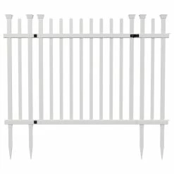 WamBam Fence Inc. No-Dig White Vinyl Burbank Gate Kit