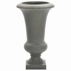 LuxenHome 22.75" H Gray Slim MgO Urn Planter