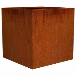 PlanterCraft Corten Steel Planter, Cube Xxlarge - 36"lx36"wx36"h