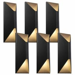 W86 Trading Co., LLC 6-Pack LED Outdoor Up Down Wall Light, 22W 3000K Warm White