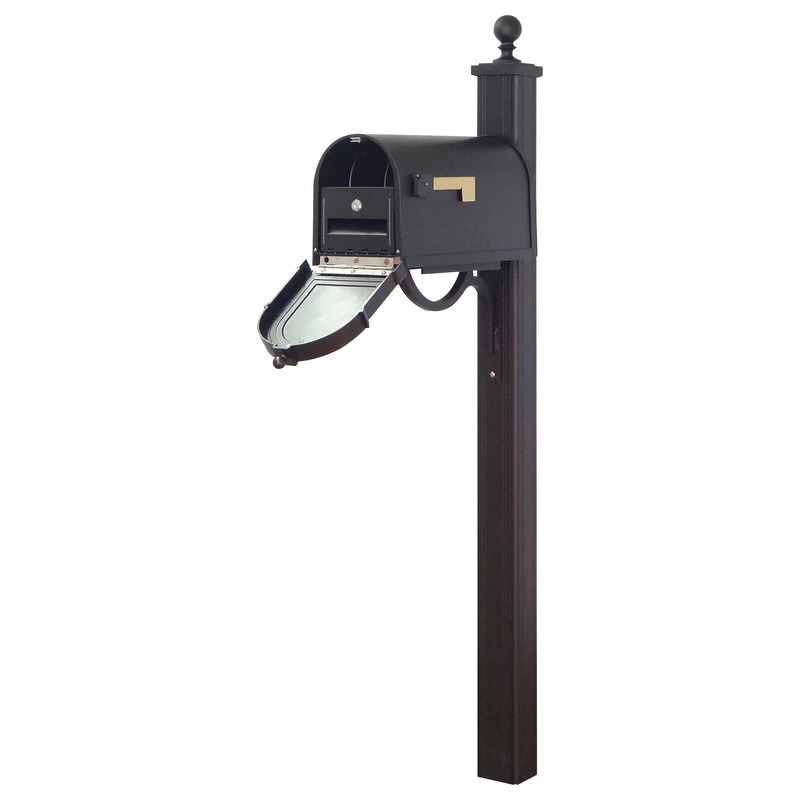 Special Lite Products Company Berkshire Curbside Mailbox With Locking Insert And Springfield Mailbox Post