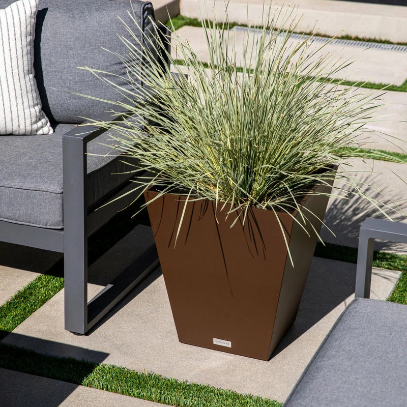 Veradek Nobleton Square Planter, Espresso, 18" - Image 7