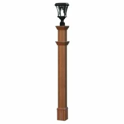 New England Arbors 6"x6"x74" Charleston Composite Lamp Post