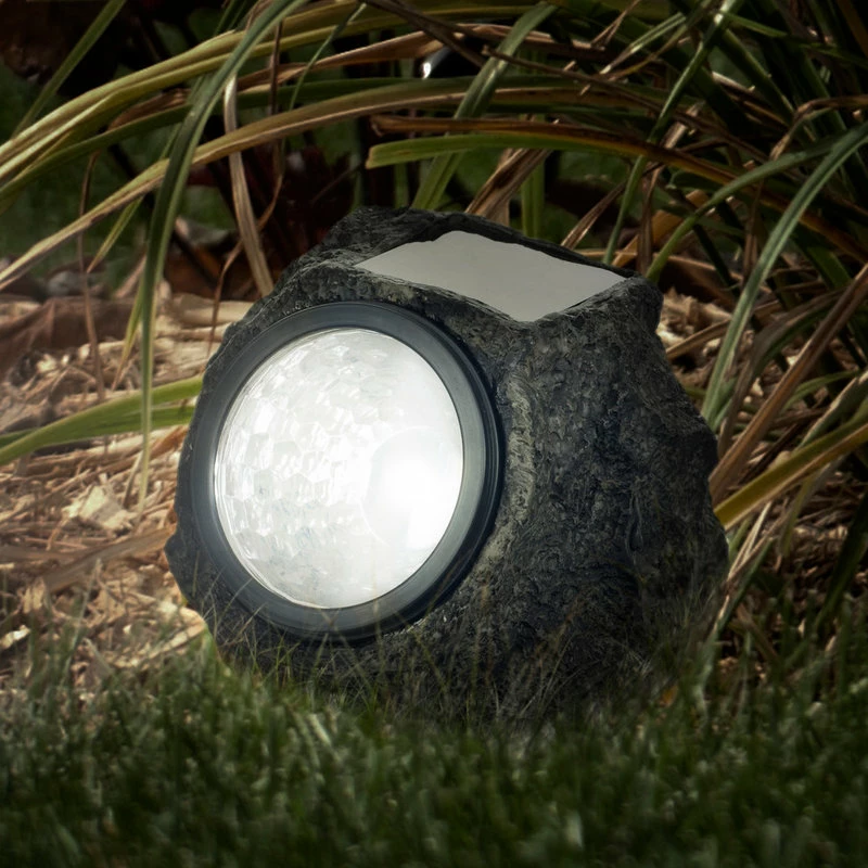 Solar LED Rock Landscaping Lights, Set Of 4 By Pure Garden - Image 2