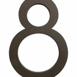 Moderndwellnumbers Modern Font House Number, Bronze, 6", Number 8, Modern Font