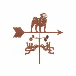 EZ Vane LLC Pug Weathervane With Post Mount