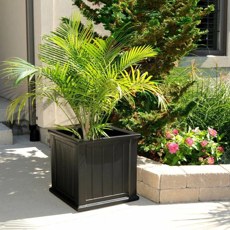 Mayne - Outdoor Products Of Distinction 20"x20"x20" Cape Cod Patio Planter, Black - Image 3