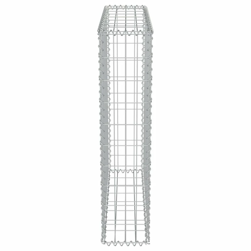 Vida XL International B.V. VidaXL Gabion Wall With Covers Galvanized Steel 31.5"x7.87"x39.4" Garden Fence - Image 4