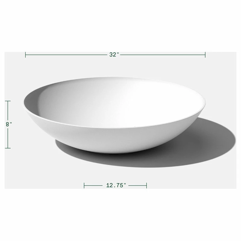 Veradek Lane Round Planter Bowl, White, 32" - Image 2