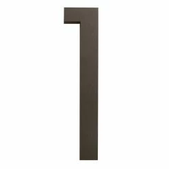 Moderndwellnumbers Modern Font House Number, Bronze, 6", Number 1, Modern Font