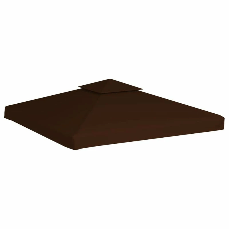 Vida XL International B.V. VidaXL 2-Tier Gazebo Top Cover 9.8'x9.8' Brown Replacement Canopy Roof Shade 4 Vida XL International B.V. VidaXL 2-Tier Gazebo Top Cover 9.8'x9.8' Brown Replacement Canopy Roof Shade - Image 2