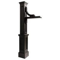 Mayne - Outdoor Products Of Distinction 24"W X 8"D X 56"H Woodhaven Sign Post, Black