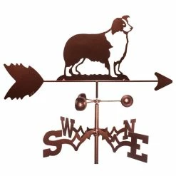 Null Border Collie Weathervane With Garden Mounting