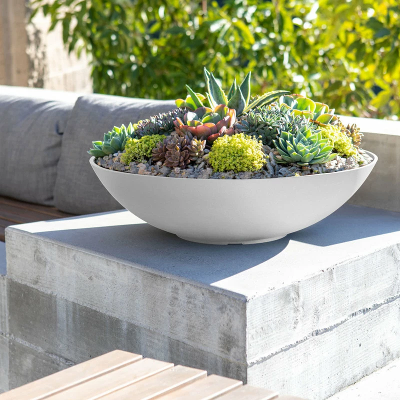 Veradek Lane Round Planter Bowl, White, 32" - Image 5