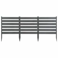 WamBam Fence Inc. No-Dig Charcoal WoodTek Vinyl Maui Garden Fence Kit (3 Panels)