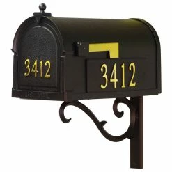 Special Lite Products Company Berkshire Mailbox With Address Numbers & Sorrento Mailbox Mounting Bracket