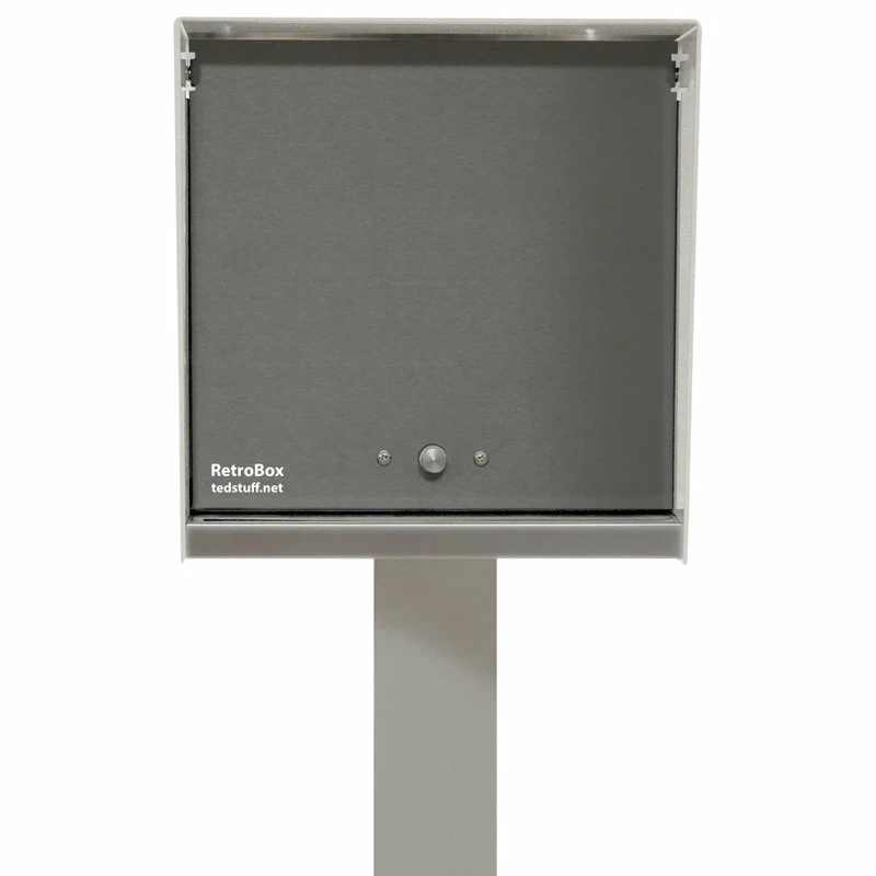 TedStuff The RetroBox With Locking Doors. Modern Pole Mounted Mailbox, Pole Not Included. 5 TedStuff The RetroBox With Locking Doors. Modern Pole Mounted Mailbox, Pole Not Included. - Image 3